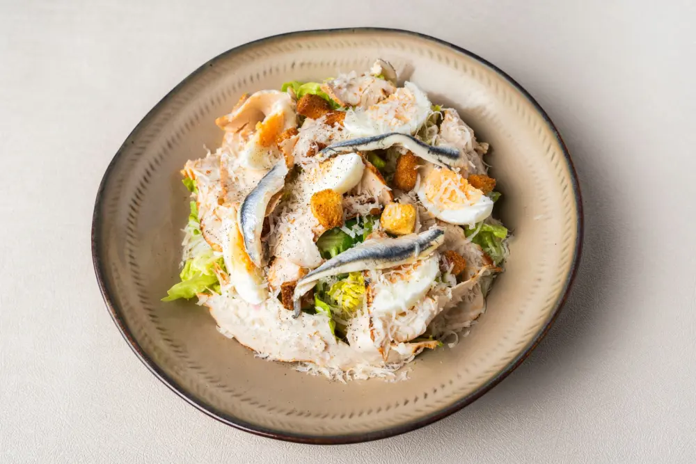 Anchovy Caesar salad